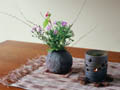 茶香炉と生け花