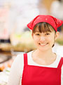 スーパーの店員