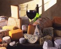 チーズ各種と赤ワイン
