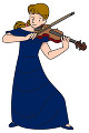 バイオリンを演奏する女性