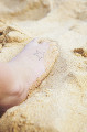 砂浜と足