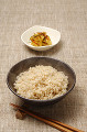 玄米ご飯と漬け物