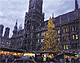 ミュンヘンの新市庁舎とクリスマスツリー