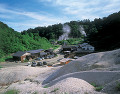 泥湯温泉の湯煙（秋田県）