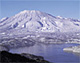 黒姫山と野尻湖（長野県信濃町）