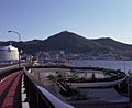 湾岸道路と函館山