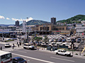 小樽駅と天狗山