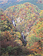 秋の紅葉と霧降の滝（栃木県日光市）