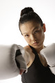 ボクシングをする日本人女性