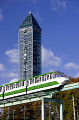 東山スカイタワーとモノレール