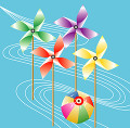紙風船と風車