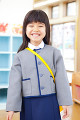 笑顔の幼稚園女児