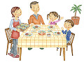 家族と食卓