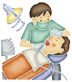 歯の治療をする歯科医