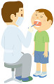 歯科検診を受ける男の子