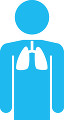 人体と肺のピクトグラム