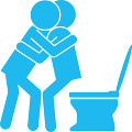 トイレ介助のピクトグラム