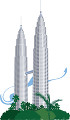 マレーシアのペトロナスツインタワー