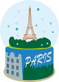 パリのお土産のスノードーム