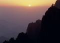 黄山　排雲亭の夕日