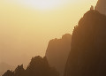 黄山　排雲亭の夕焼け