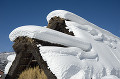 岐阜県　白川村　白川郷合掌造り集落　冬