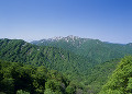 天狗峠から見る白神山地