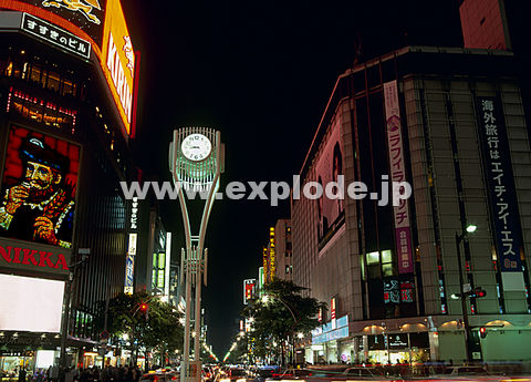 札幌ススキノ 夜の街並み Aj Jpg 写真素材