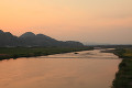 雄物川の夕景
