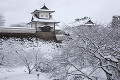 金沢城の雪景色