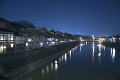 主計町茶屋街と浅野川の夜景