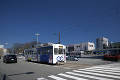 富山駅前の風景と路面電車