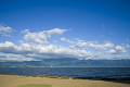 琵琶湖と比良山