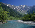 梓川と穂高連峰