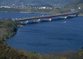 浜名湖と東名高速道路