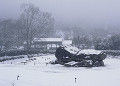 石舞台古墳の雪景色