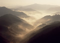 雲海　大峰山脈の朝景