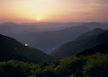 夕日　玉置山