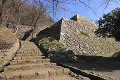 鳥取城跡 石垣と階段