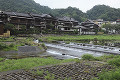 三朝温泉 温泉街の町並み