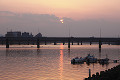 大淀川と小戸之橋の夕景