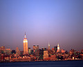 ニューヨーク 夕景 夕焼け 海 高層ビル エンパイアステートビル