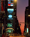 ニューヨーク 夜景 看板 ネオン 自動車 タイムズスクウェア 交通 夕焼け