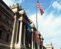 ニューヨーク 青空 メトロポリタン美術館 アメリカ国旗 世界三大美術館