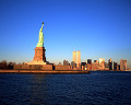 ニューヨーク 青空 リバティ島 海 自由の女神