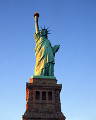 ニューヨーク 青空 リバティ島 自由の女神