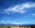 北米 アメリカの砂漠 遠景 雲