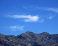 北米 アメリカの砂漠 遠景 雲