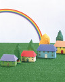 ５９：クラフト  虹と家