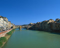 ０６４：イタリア  フィレンツェ  アルノ川とヴェッキオ橋